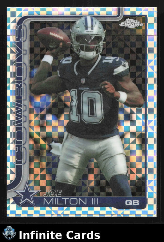 2025 Topps Chrome JOE MILTON III #85 X-Fractor Dallas Cowboys - Football Card Single