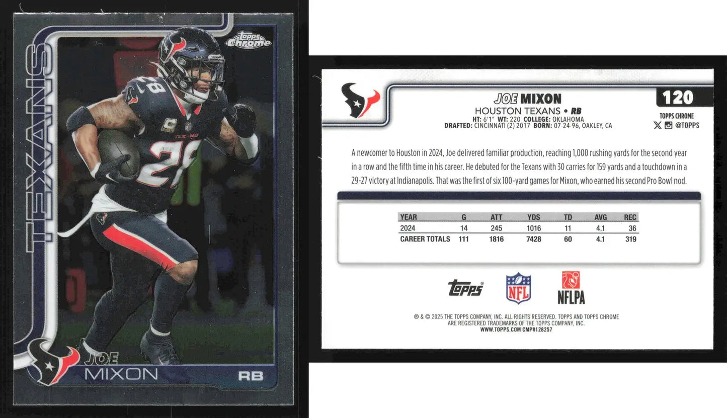 2025 Topps Chrome JOE MIXON #120 Houston Texans - Football Card Single
