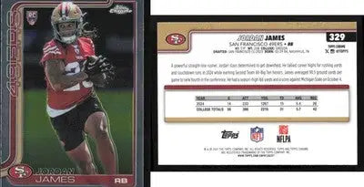 2025 Topps Chrome JORDAN JAMES #329 Chrome San Francisco 49ers RC - Football Card Single