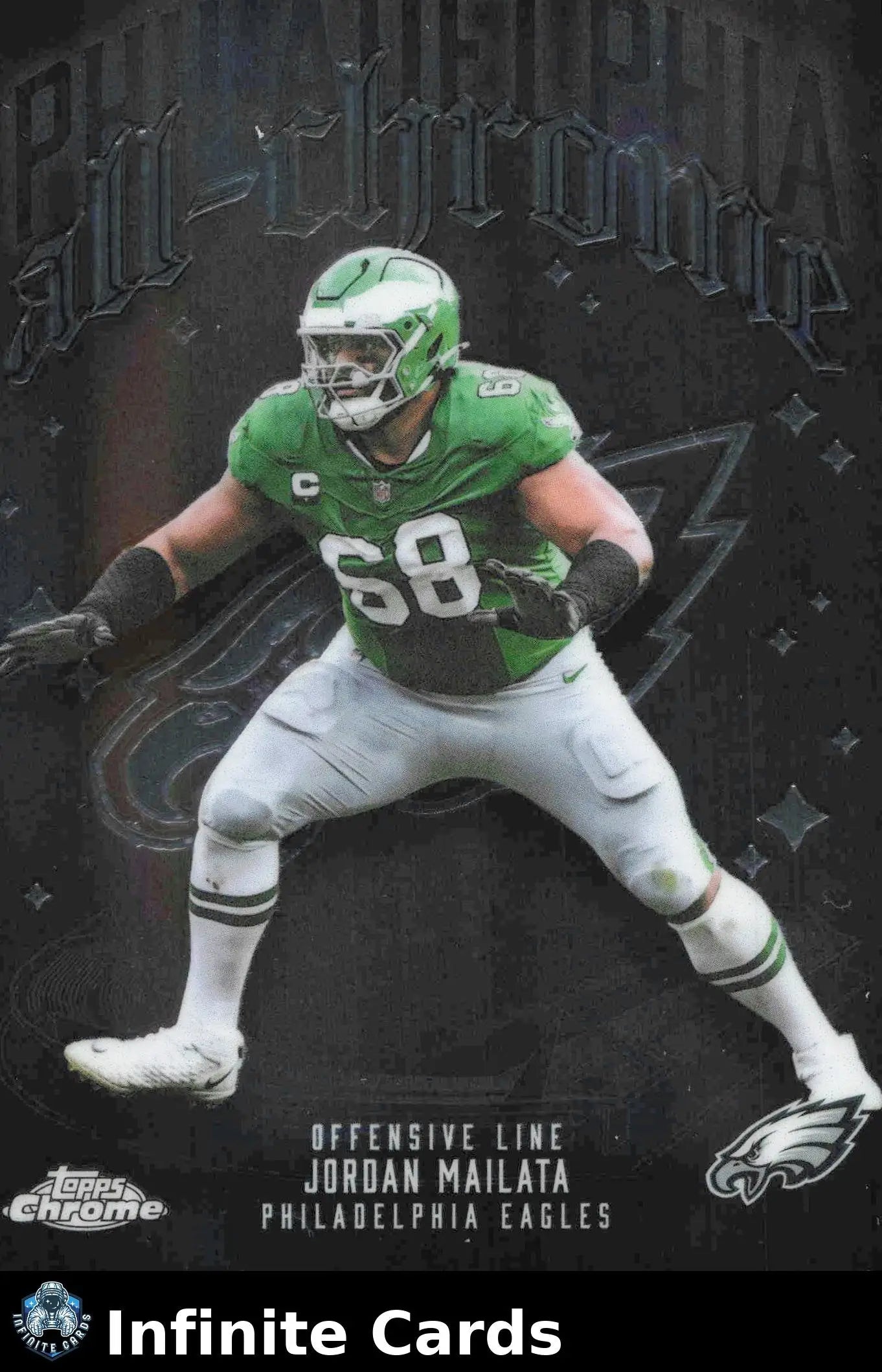 2025 Topps Chrome JORDAN MAILATA #ACT-12 All-Chrome Philadelphia Eagles - Football Card Single