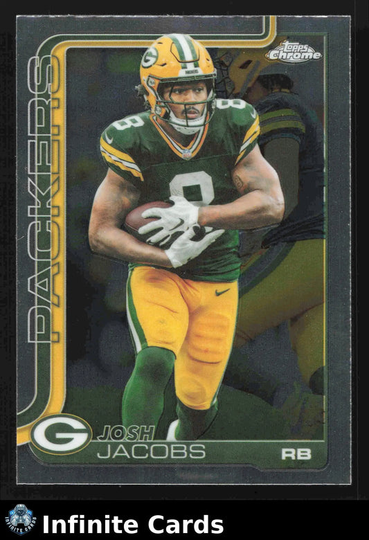 2025 Topps Chrome JOSH JACOBS #110 Chrome Green Bay Packers - Football Card Single