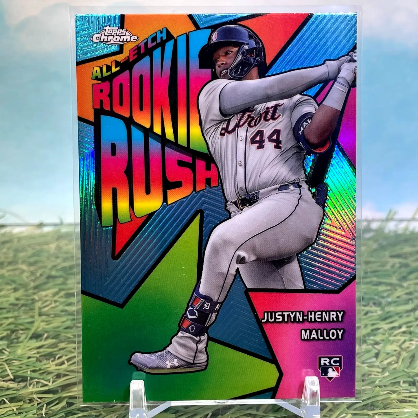 2025 Topps Chrome Justyn-Henry Malloy #CERR-19 All Etch Rookie Rush RC Tigers - Baseball Card Single
