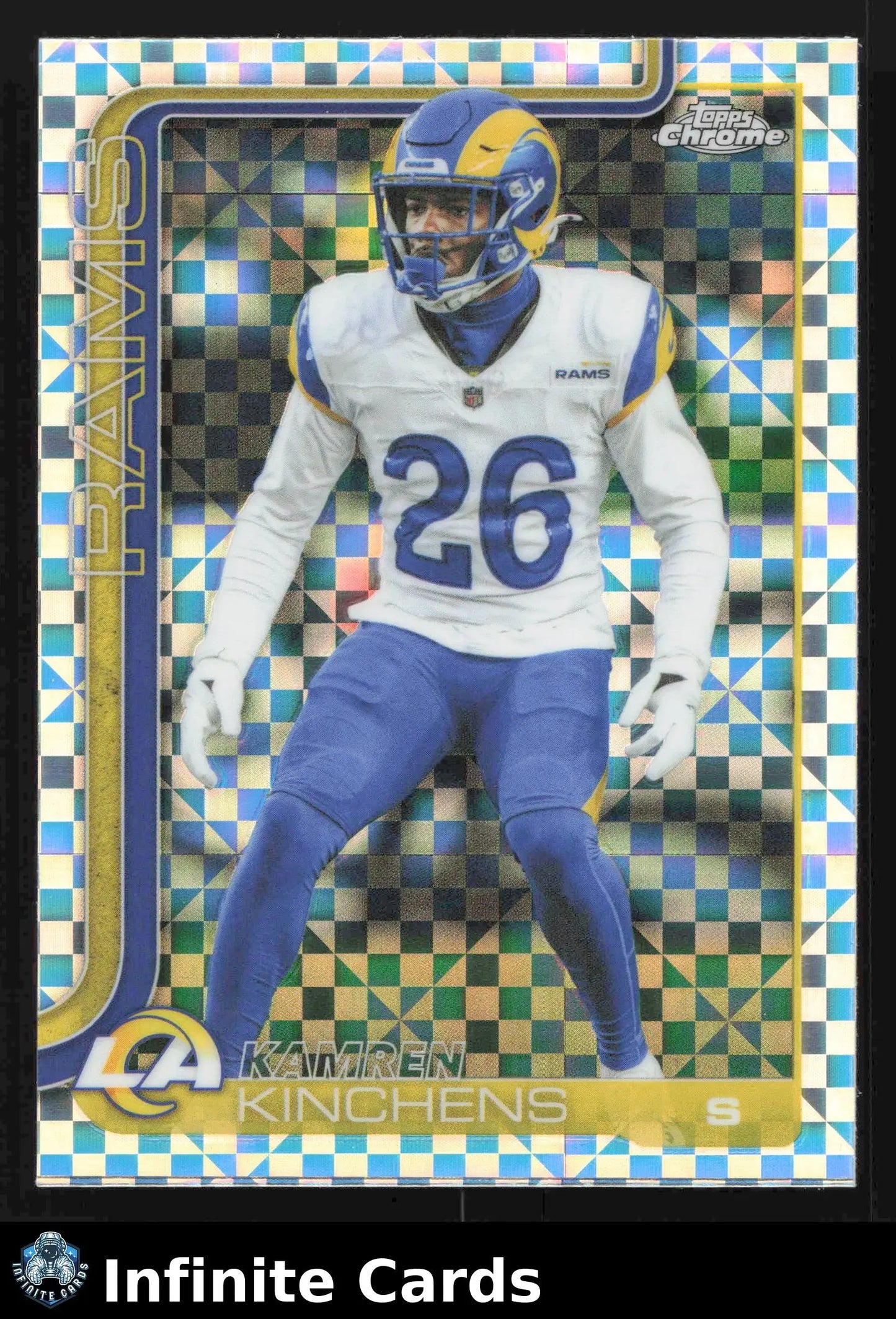 2025 Topps Chrome KAMREN KINCHENS #174 X-Fractor Los Angeles Rams RC - Football Card Single