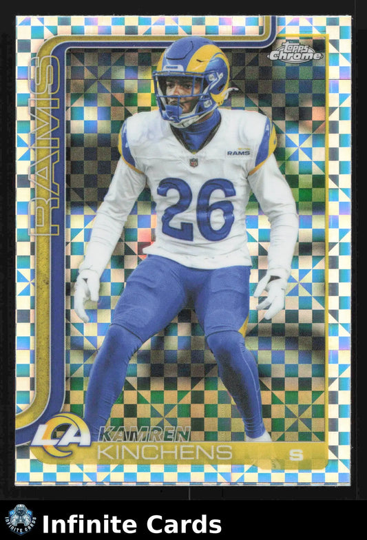 2025 Topps Chrome KAMREN KINCHENS #174 X-Fractor Los Angeles Rams RC - Football Card Single
