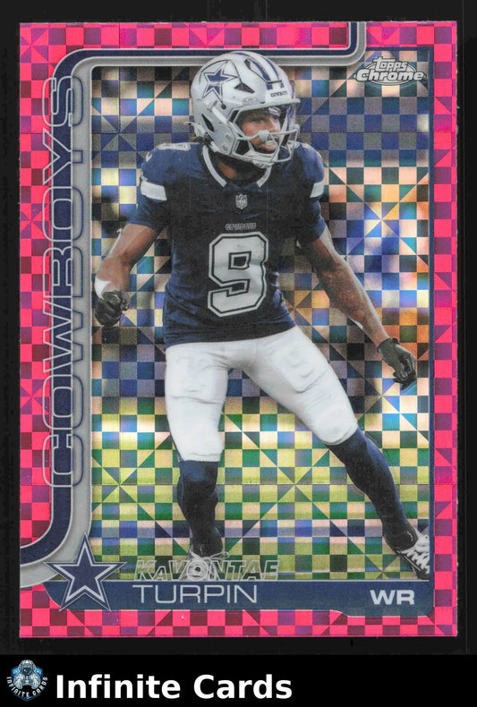 2025 Topps Chrome KAVONTAE TURPIN #84 Hot Pink X-Fractor Dallas Cowboys - Football Card Single