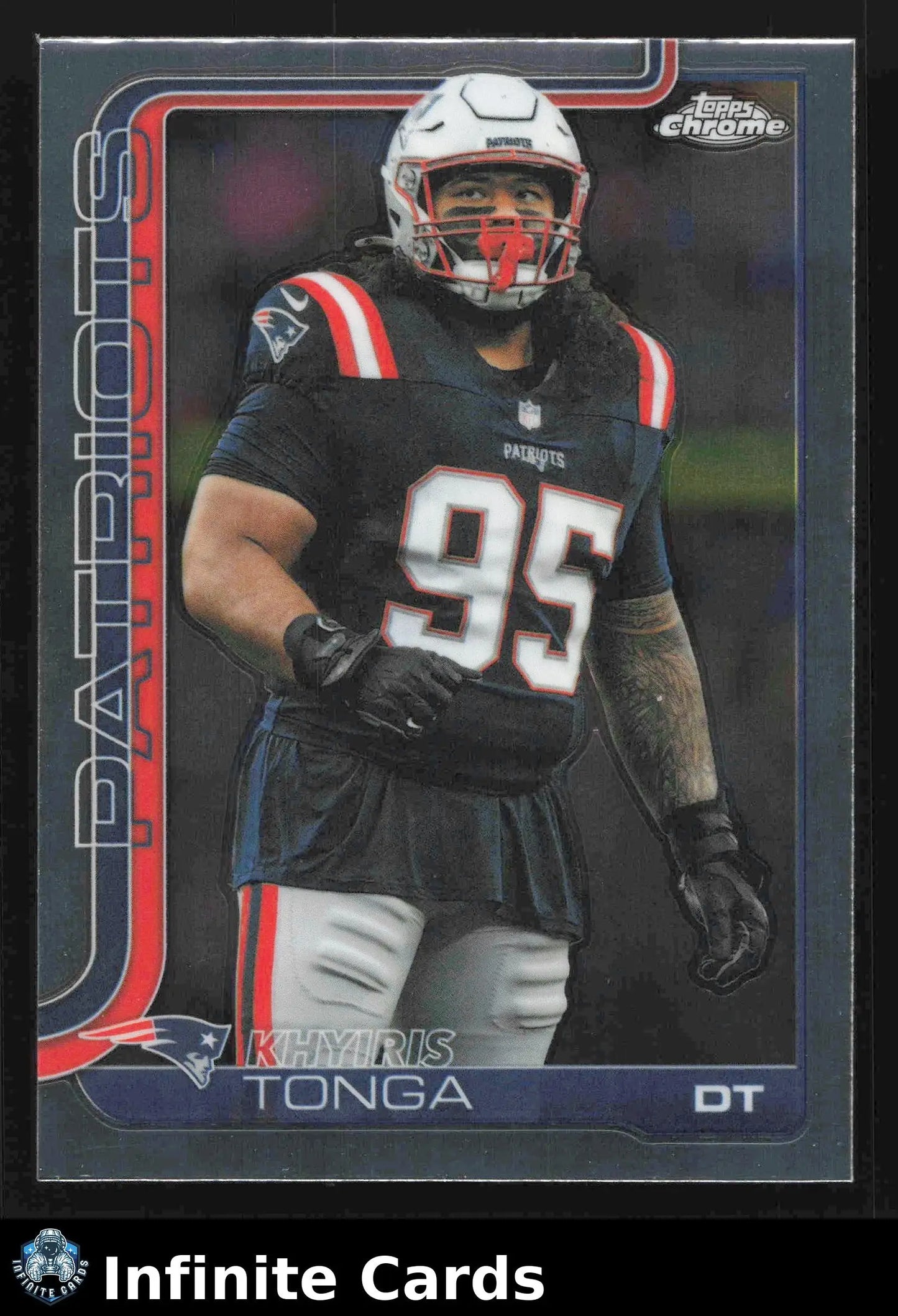 2025 Topps Chrome KHYIRIS TONGA #214 Chrome New England Patriots - Football Card Single