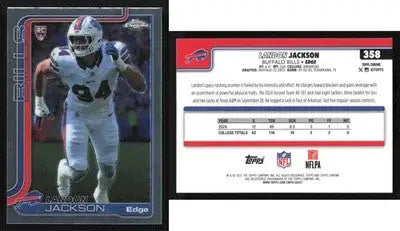 2025 Topps Chrome LANDON JACKSON #358 Buffalo Bills RC - Football Card Single