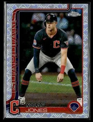 2025 Topps Chrome Logofractor Edition #32 Nolan Jones - Baseball Card Single