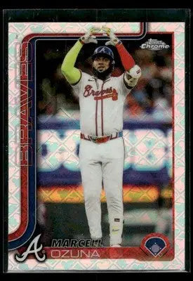 2025 Topps Chrome Logofractor Edition Marcell Ozuna #250 Atlanta Braves