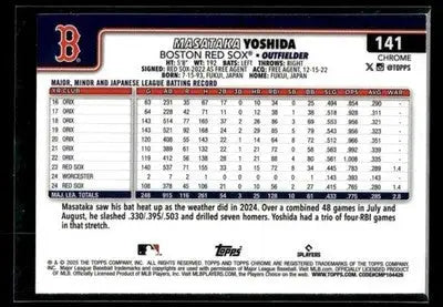 2025 Topps Chrome Logofractor Edition Masataka Yoshida #141 Boston Red Sox