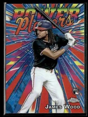 2025 Topps Chrome Logofractor Edition #PP-19 James Wood Power Players Refractor - Baseball Card Single