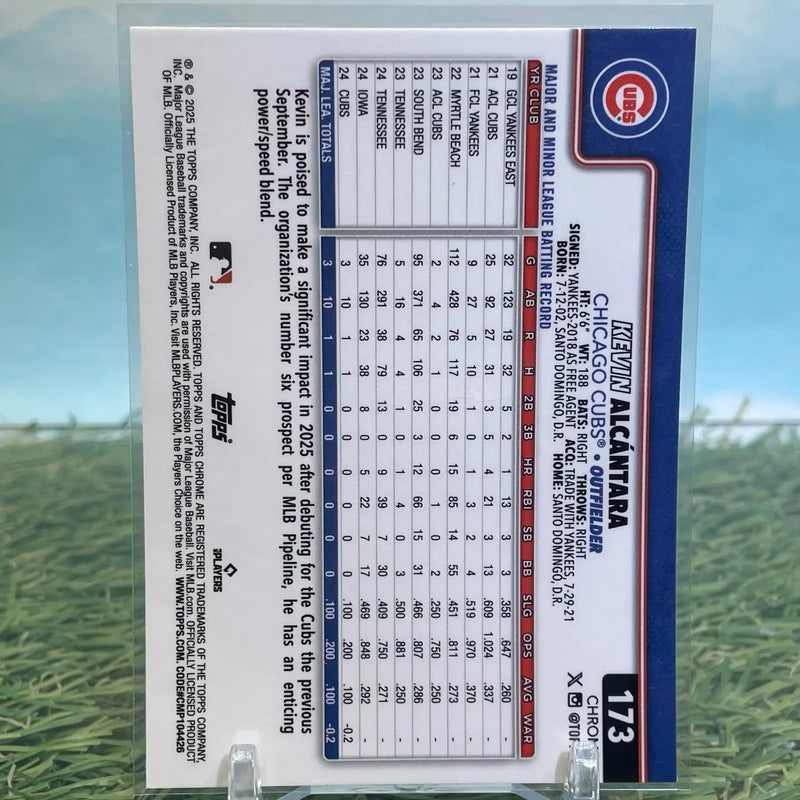 2025 Topps Chrome Logofractor Kevin Alcantara RC #173 Cubs - Baseball Card Single