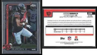 2025 Topps Chrome LUTHER BURDEN III #334 Chicago Bears RC - Football Card Single