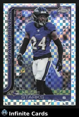 2025 Topps Chrome MALAKI STARKS #347 X-Fractor RC Baltimore Ravens RC