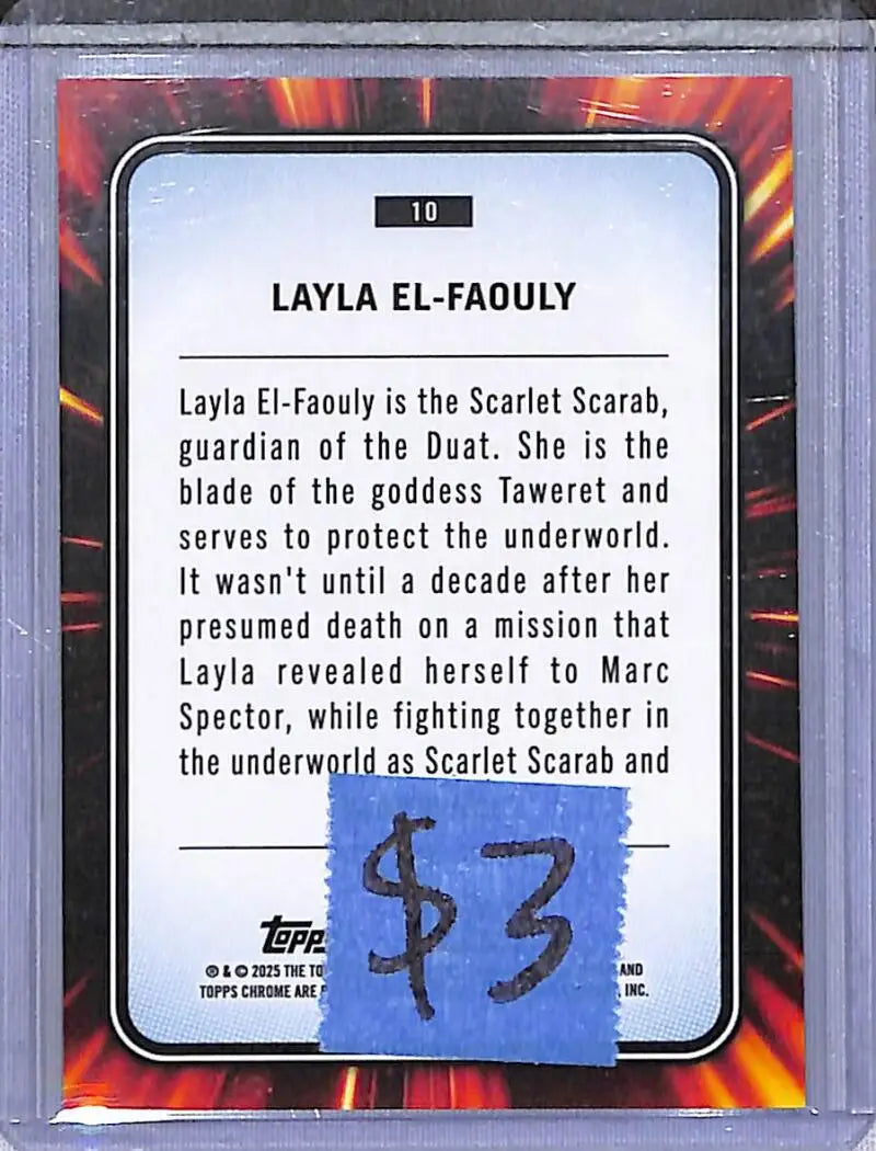 2025 Topps Chrome Marvel #10 Layla El-Faouly NM-MT - Marvel Card Single
