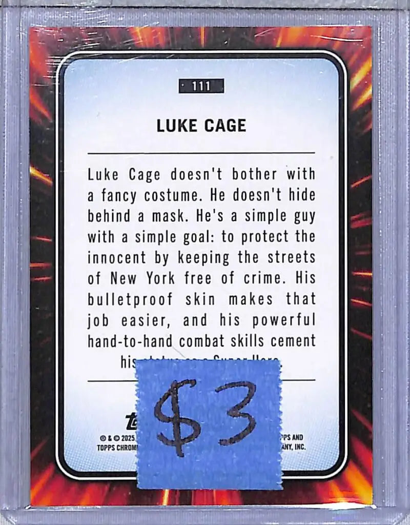 2025 Topps Chrome Marvel #111 Luke Cage NM-MT - Marvel Card Single