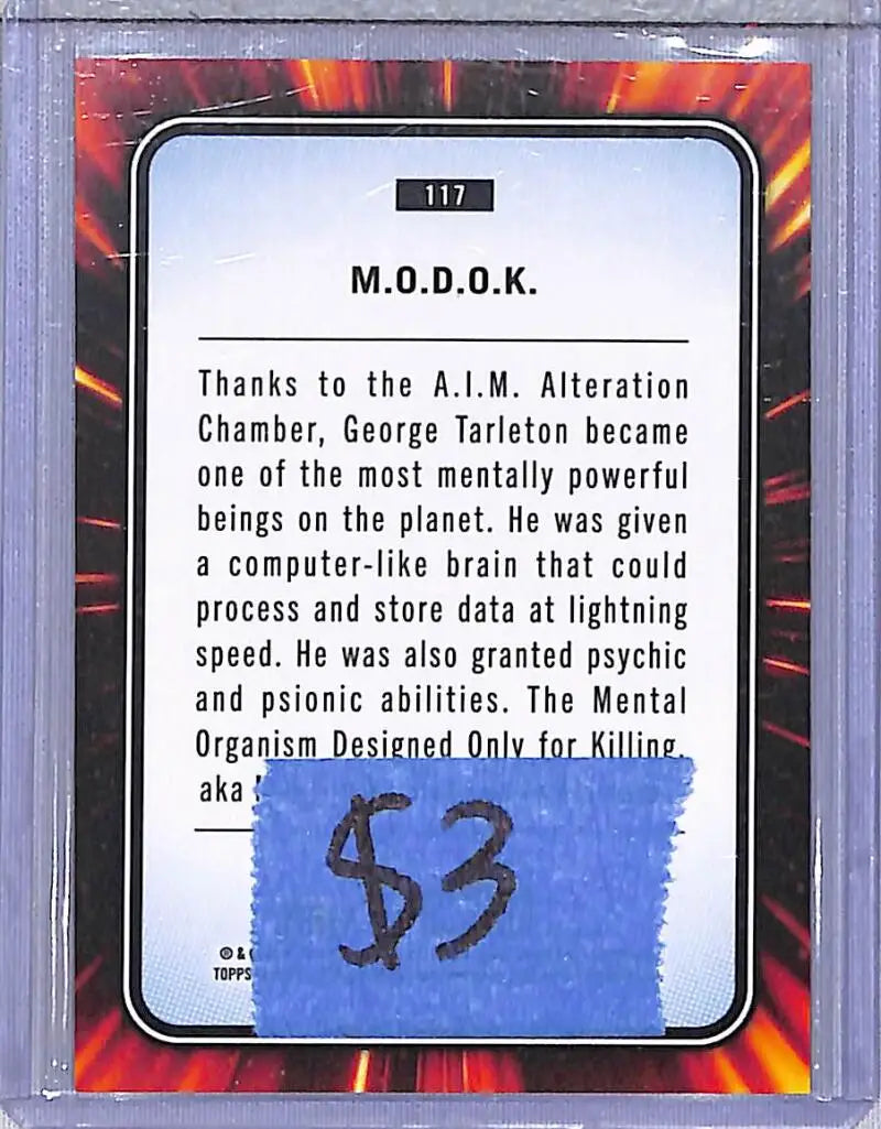 2025 Topps Chrome Marvel #117 M.O.D.O.K. NM-MT - Marvel Card Single