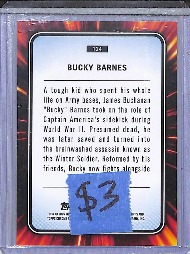2025 Topps Chrome Marvel #124 Bucky Barnes NM-MT - Marvel Card Single