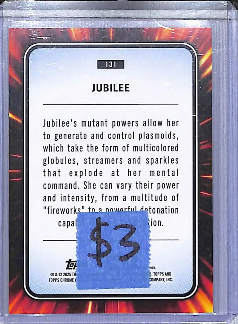 2025 Topps Chrome Marvel #131 Jubilee NM-MT