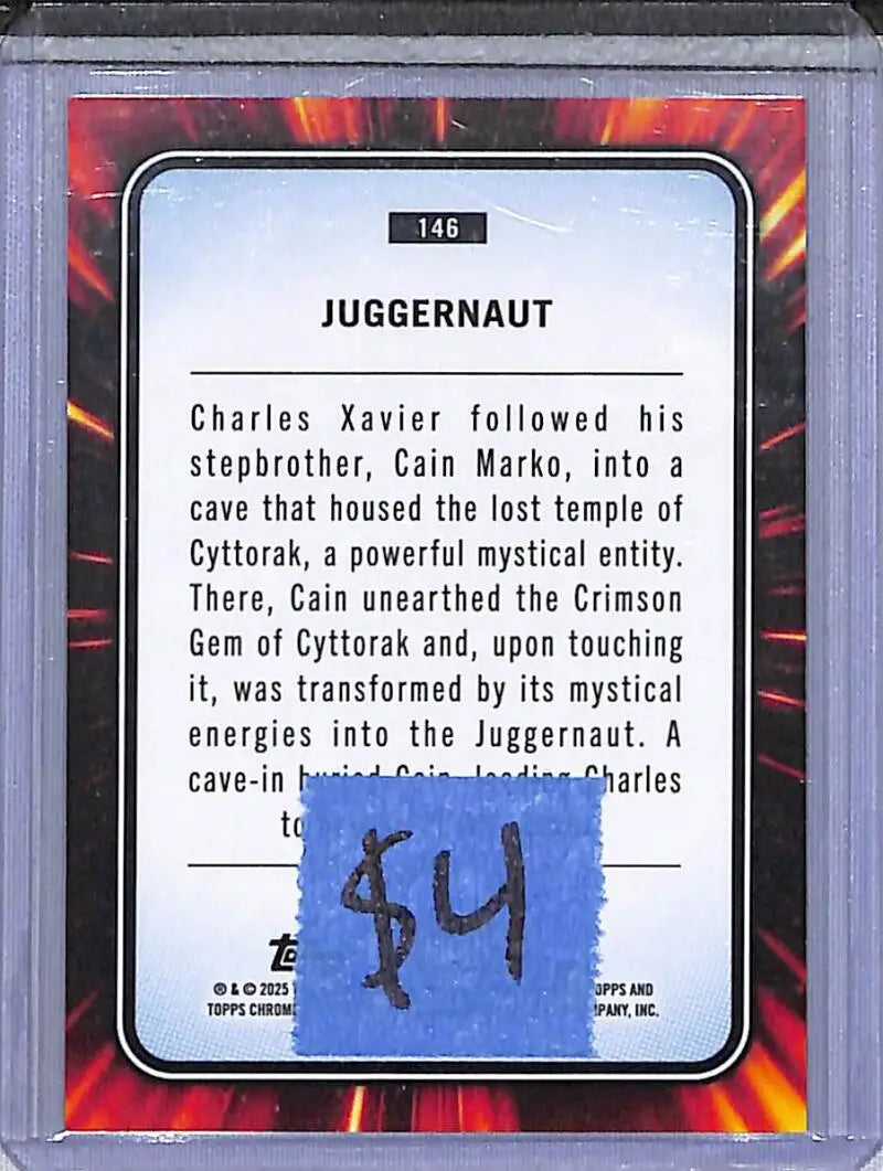 2025 Topps Chrome Marvel #146 Juggernaut NM-MT