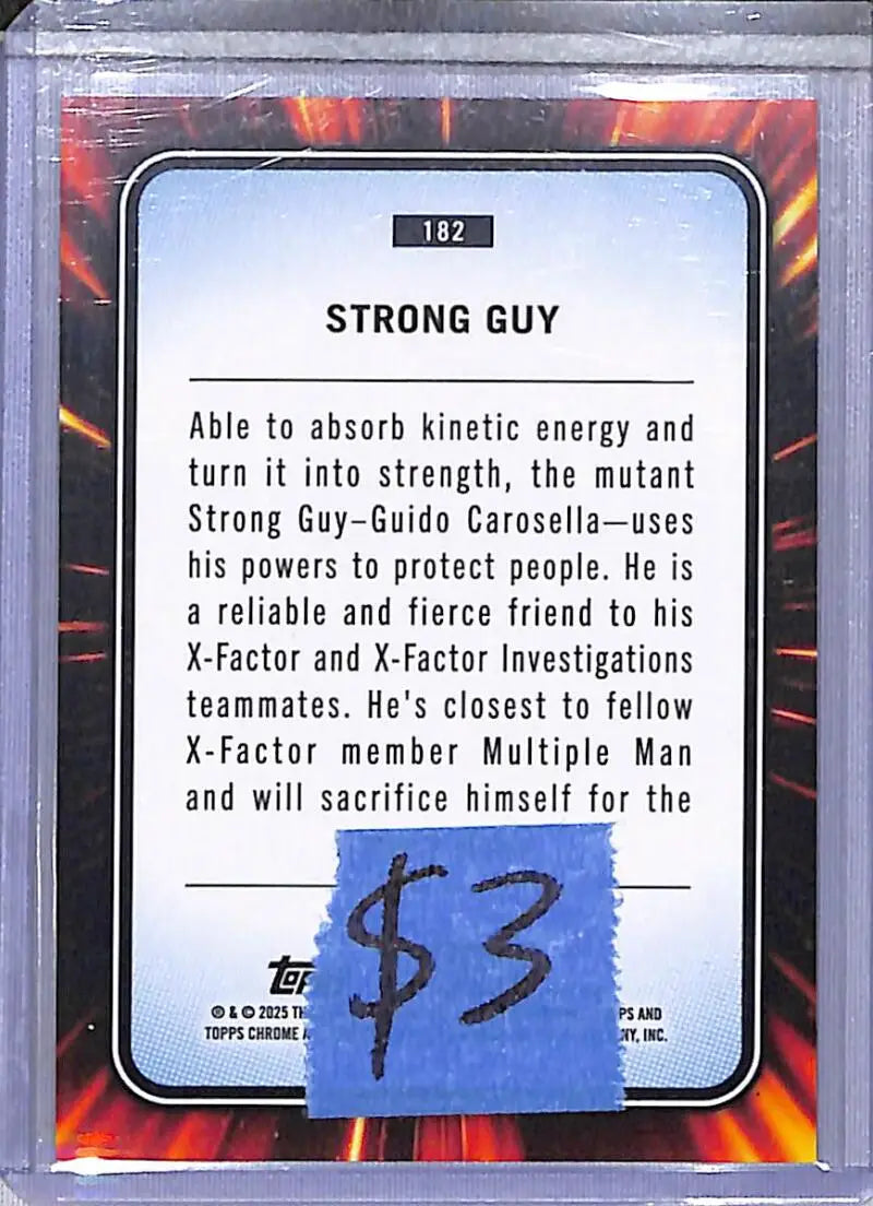 2025 Topps Chrome Marvel #182 Strong Guy NM-MT - Marvel Card Single