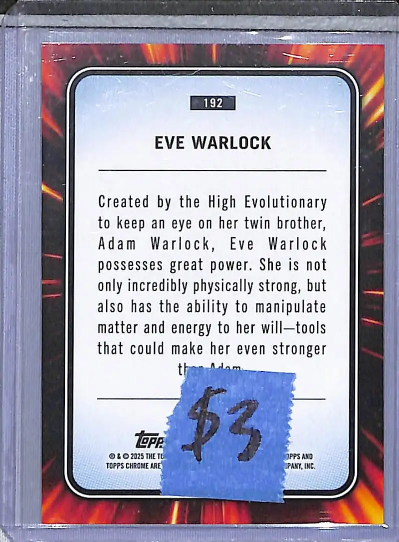 2025 Topps Chrome Marvel #192 Eve Warlock NM-MT