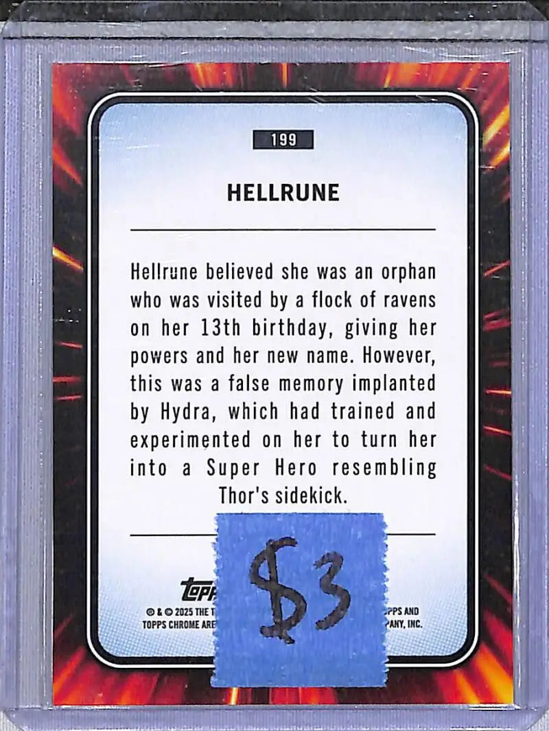 2025 Topps Chrome Marvel #199 Hellrune NM-MT - Marvel Card Single