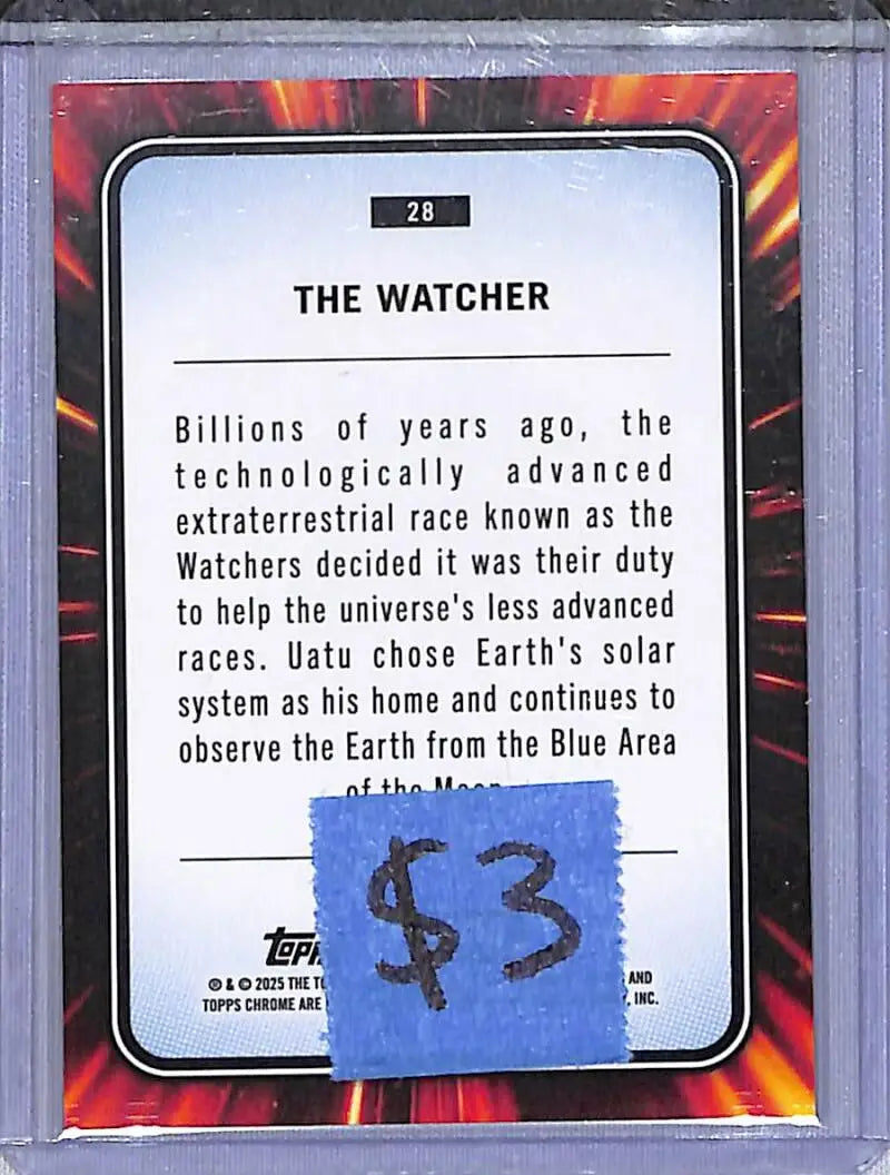 2025 Topps Chrome Marvel #28 The Watcher NM-MT - Marvel Card Single