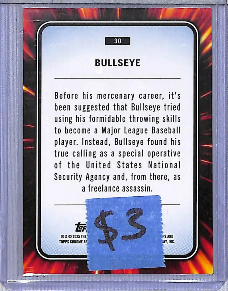 2025 Topps Chrome Marvel #30 Bullseye NM-MT - Marvel Card Single