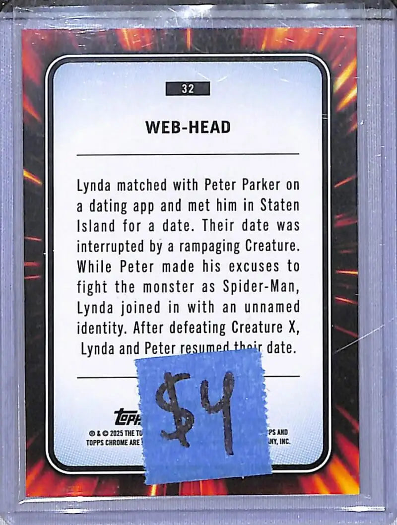 2025 Topps Chrome Marvel #32 Web-Head NM-MT - Marvel Card Single