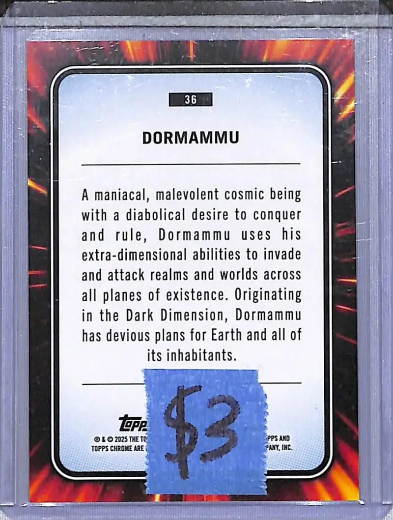 2025 Topps Chrome Marvel #36 Dormammu NM-MT - Marvel Card Single
