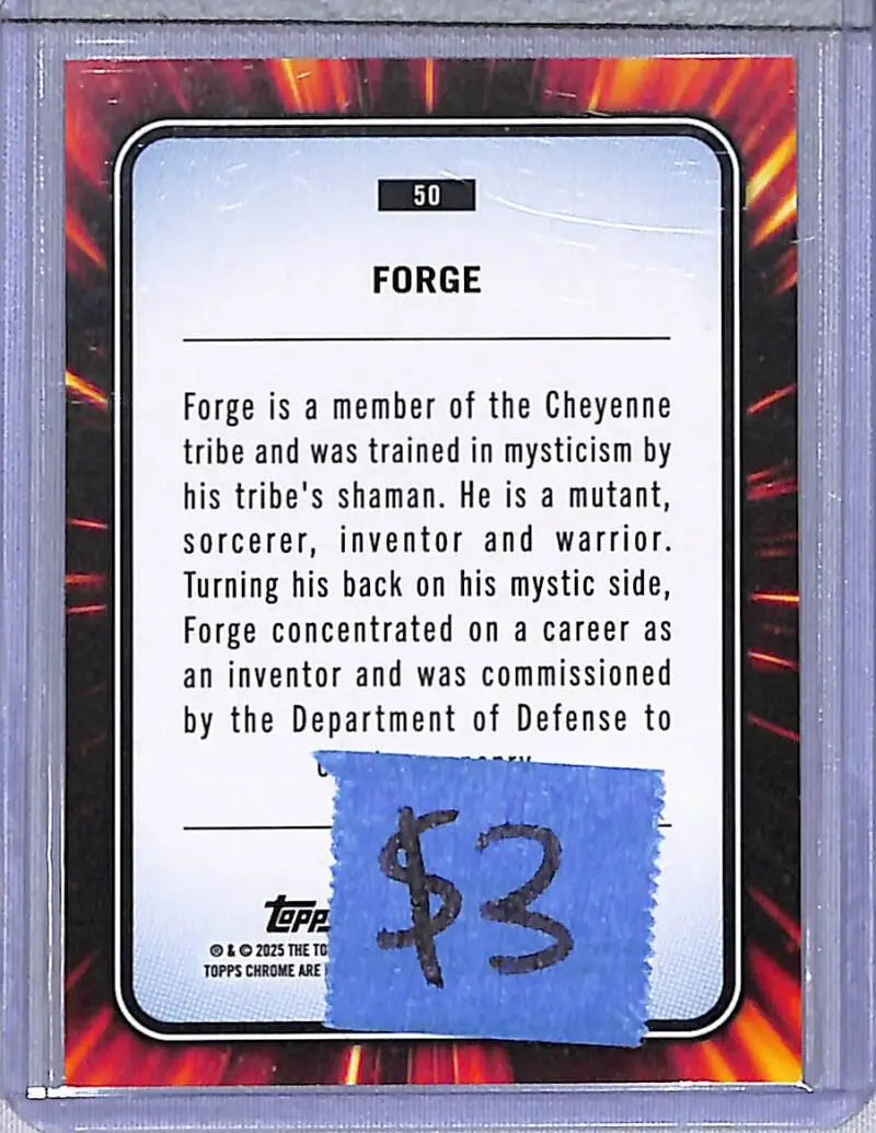 2025 Topps Chrome Marvel #50 Forge NM-MT - Marvel Card Single