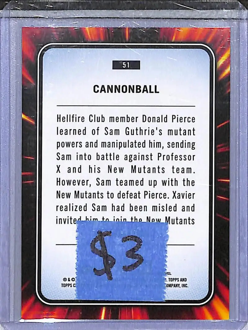 2025 Topps Chrome Marvel #51 Cannonball NM-MT