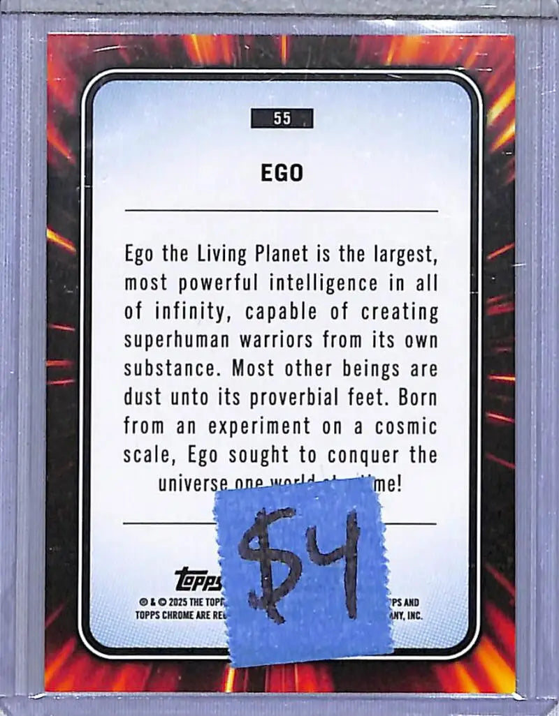 2025 Topps Chrome Marvel #55 Ego NM-MT - Marvel Card Single