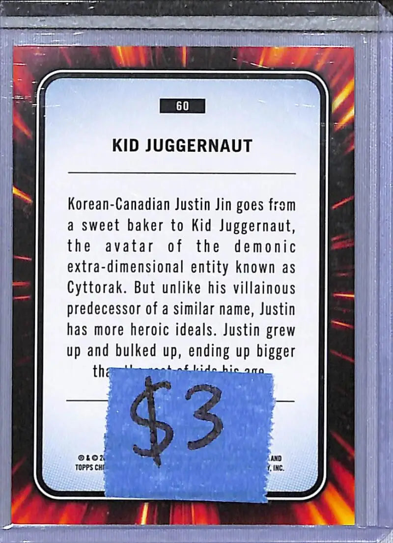 2025 Topps Chrome Marvel #60 Kid Juggernaut NM-MT