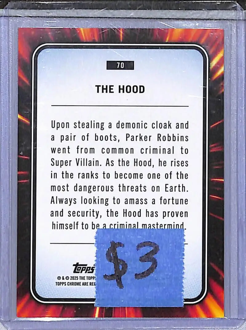 2025 Topps Chrome Marvel #70 The Hood NM-MT - Marvel Card Single