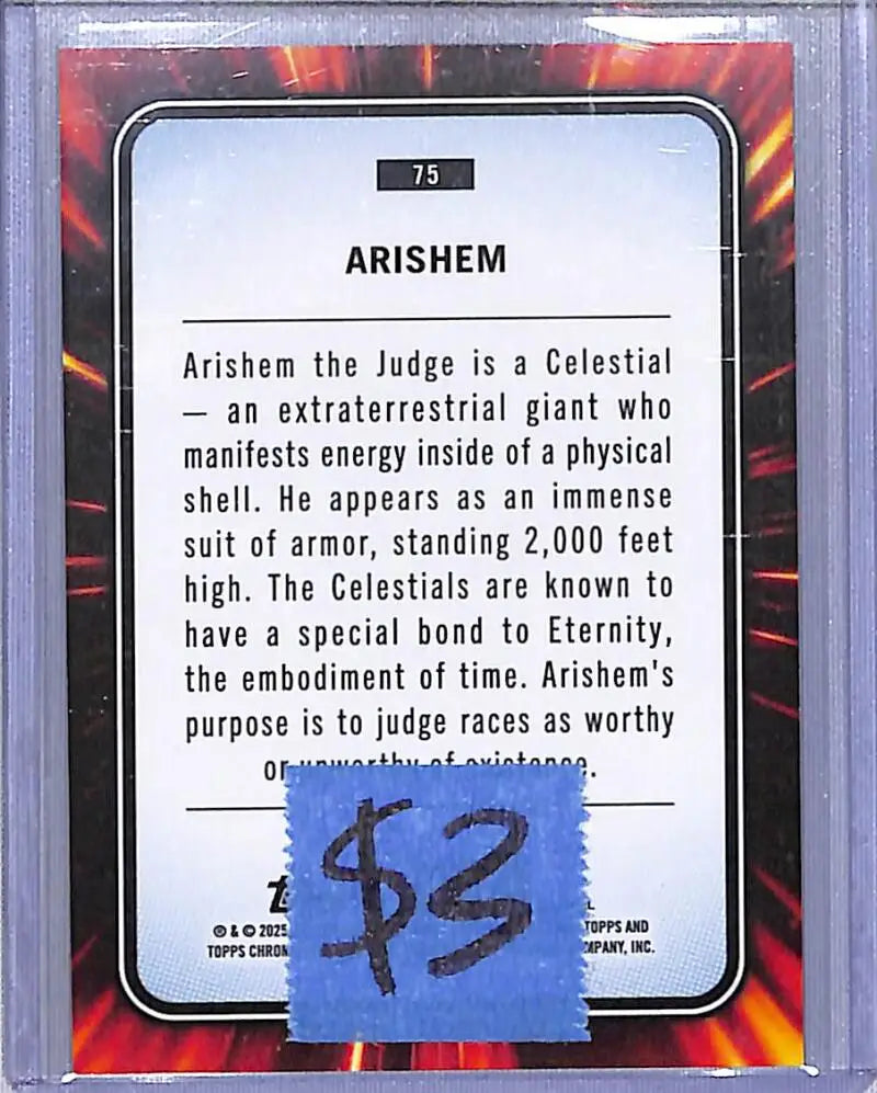 2025 Topps Chrome Marvel #75 Arishem NM-MT - Other