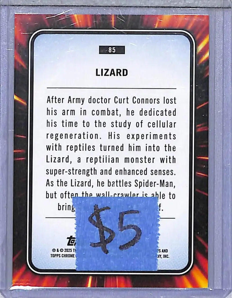 2025 Topps Chrome Marvel #85 Lizard NM-MT