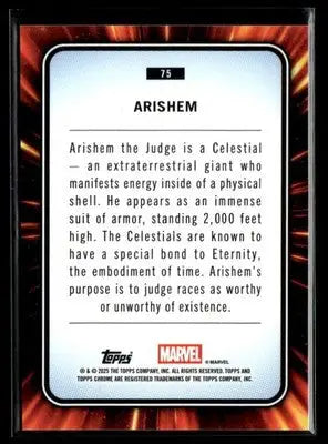 2025 Topps Chrome Marvel Arishem #75 - Marvel Card Single
