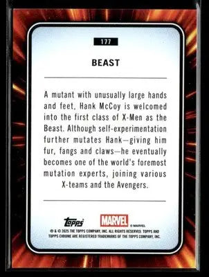 2025 Topps Chrome Marvel Beast #177 - Marvel Card Single