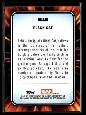 2025 Topps Chrome Marvel Black Cat #106