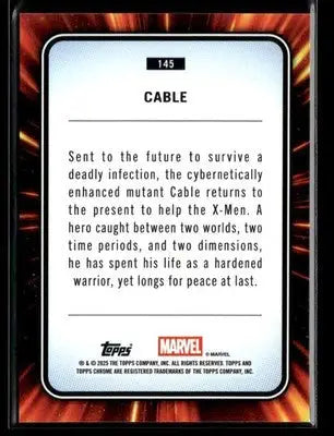 2025 Topps Chrome Marvel Cable #145 - Marvel Card Single