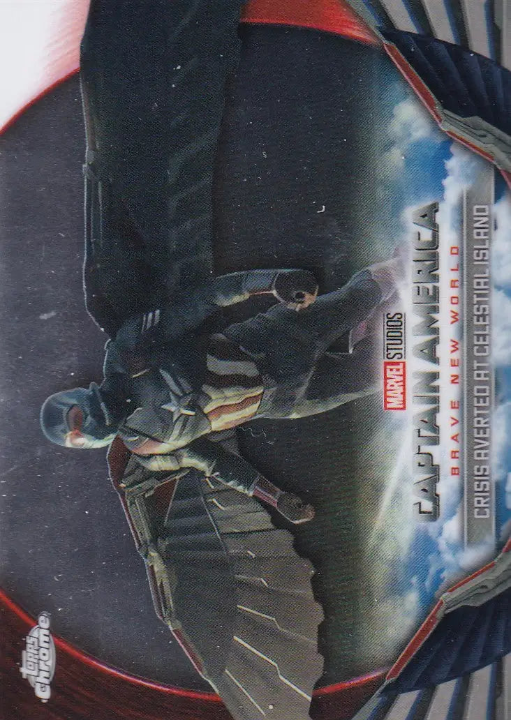 2025 Topps Chrome Marvel Captian America Brave New World #BNW-21 Crisis Averted - Marvel Card Single