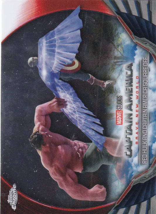 2025 Topps Chrome Marvel Captian America Brave New World #BNW-24 Red Hulk - Marvel Card Single