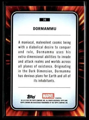 2025 Topps Chrome Marvel Dormammu #36 - Marvel Card Single