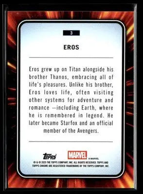 2025 Topps Chrome Marvel Eros #3 - Marvel Card Single