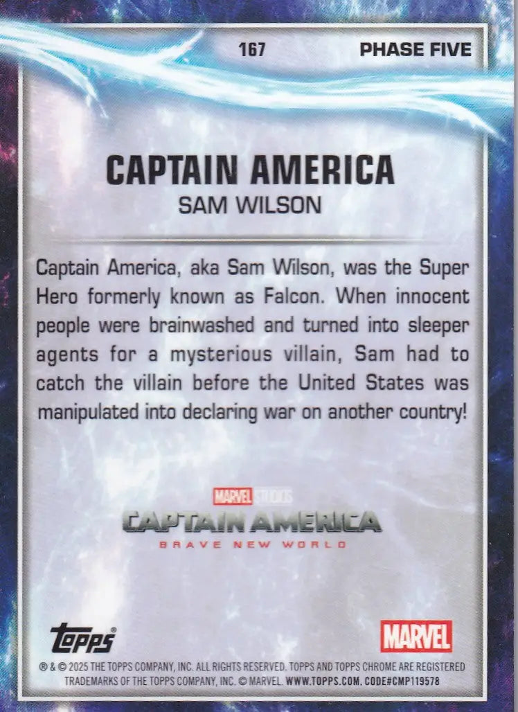 2025 Topps Chrome Marvel Raywave #167 Captain America - Captain America