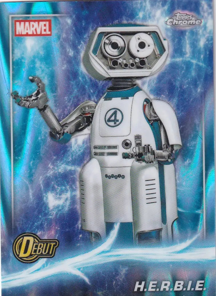 2025 Topps Chrome Marvel Raywave #199 H.E.R.B.I.E. - Fantastic Four: First Steps