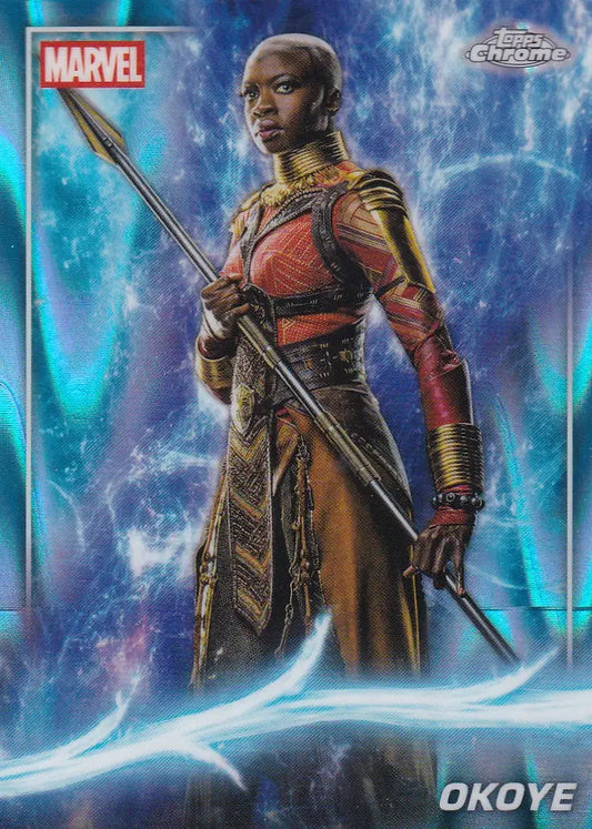 2025 Topps Chrome Marvel Raywave #82 Okoye - Black Panther - Marvel Card Single