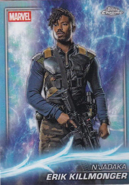 2025 Topps Chrome Marvel Refractor #85 Erik Killmonger - Black Panther - Marvel Card Single